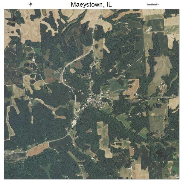 Maeystown, IL air photo map