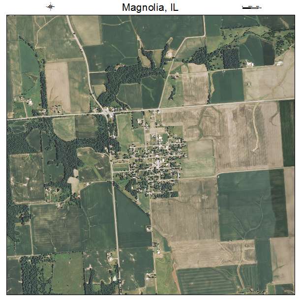 Magnolia, IL air photo map