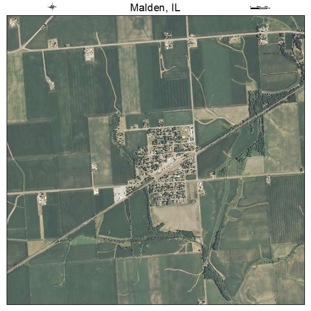 Malden, IL air photo map