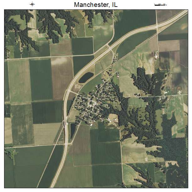 Manchester, IL air photo map