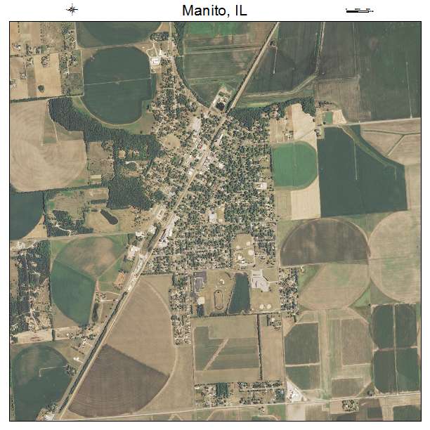 Manito, IL air photo map