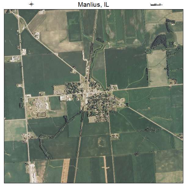 Manlius, IL air photo map