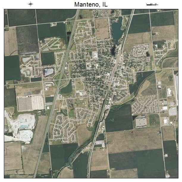 Manteno, IL air photo map