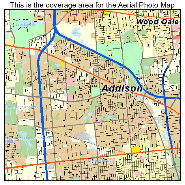 Addison, IL location map 