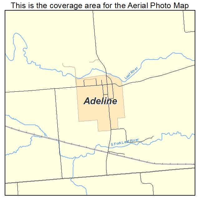Adeline, IL location map 