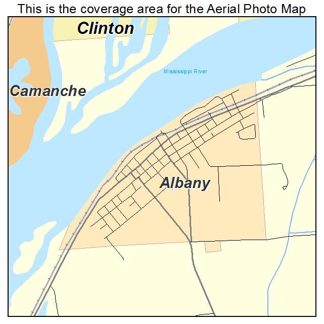 Albany, IL location map 