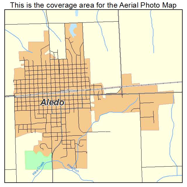 Aledo, IL location map 