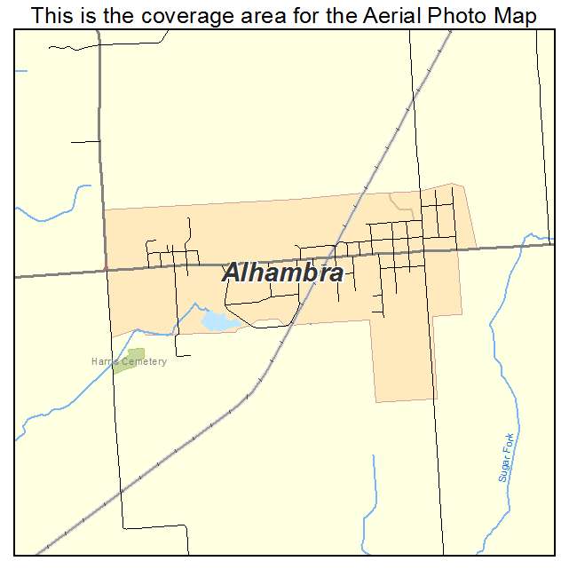 Alhambra, IL location map 