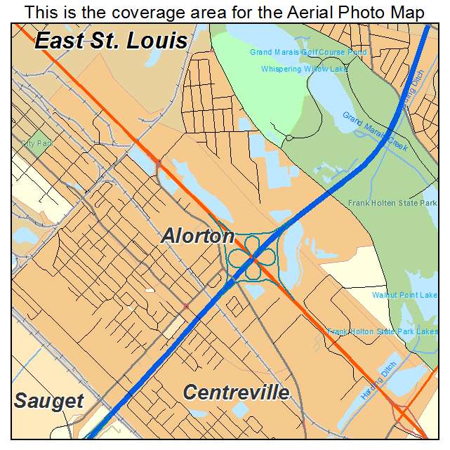 Alorton, IL location map 