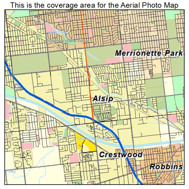 Alsip, IL location map 
