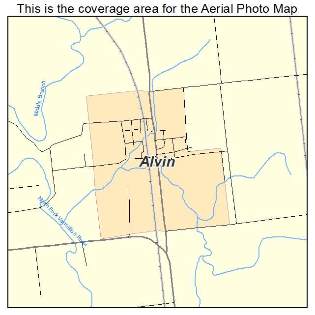 Alvin, IL location map 
