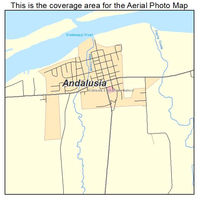 Andalusia, IL location map 