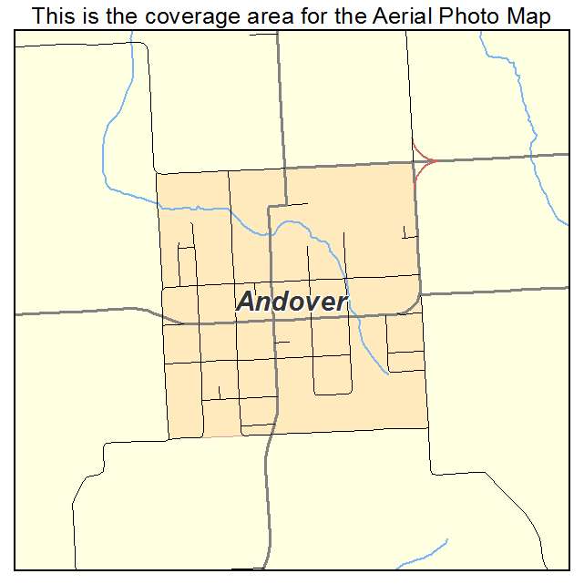 Andover, IL location map 