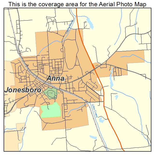 Anna, IL location map 
