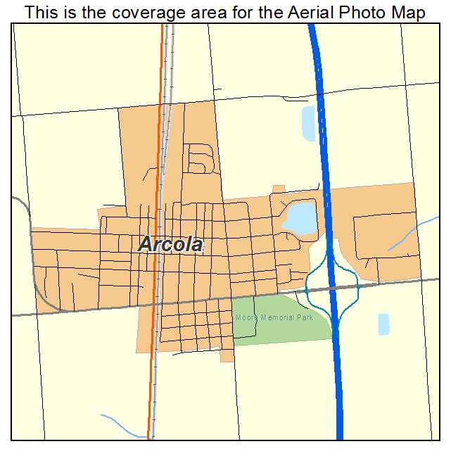 Arcola, IL location map 