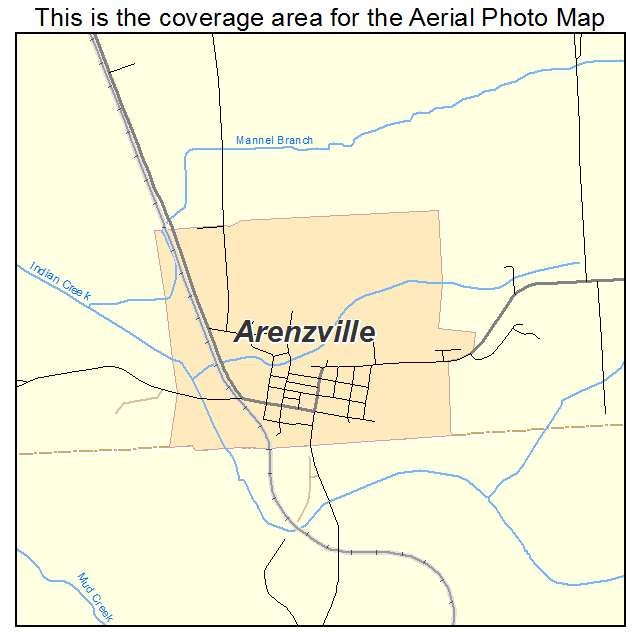 Arenzville, IL location map 