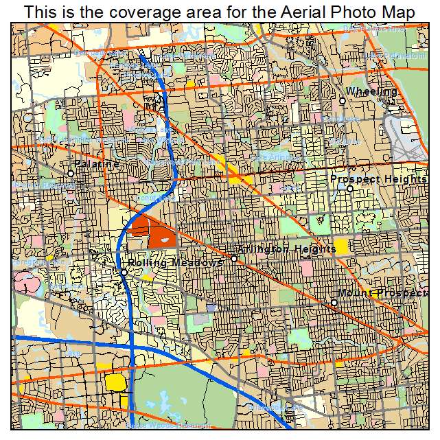 Arlington Heights, IL location map 