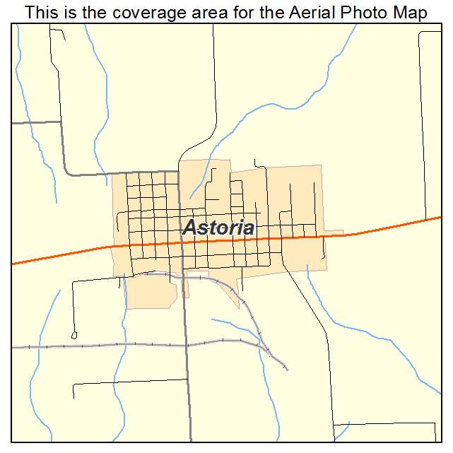 Astoria, IL location map 