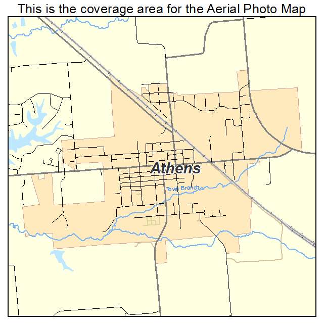 Athens, IL location map 