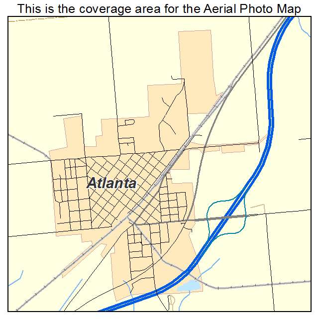 Atlanta, IL location map 