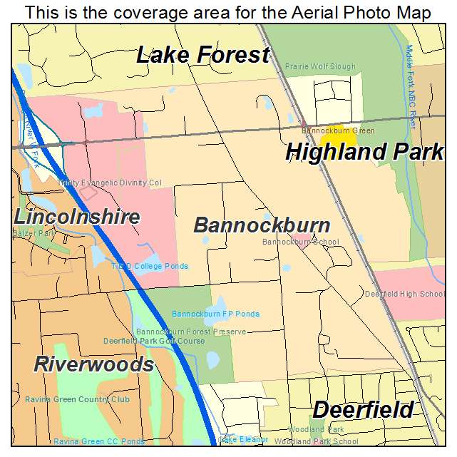 Bannockburn, IL location map 