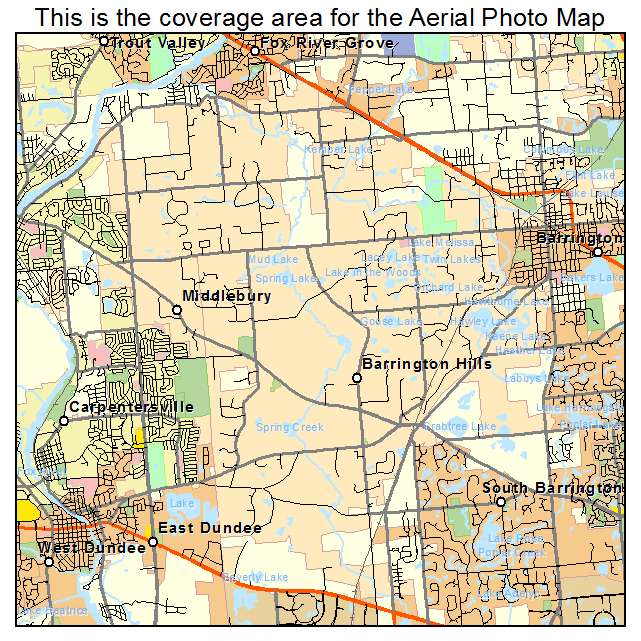 Barrington Hills, IL location map 