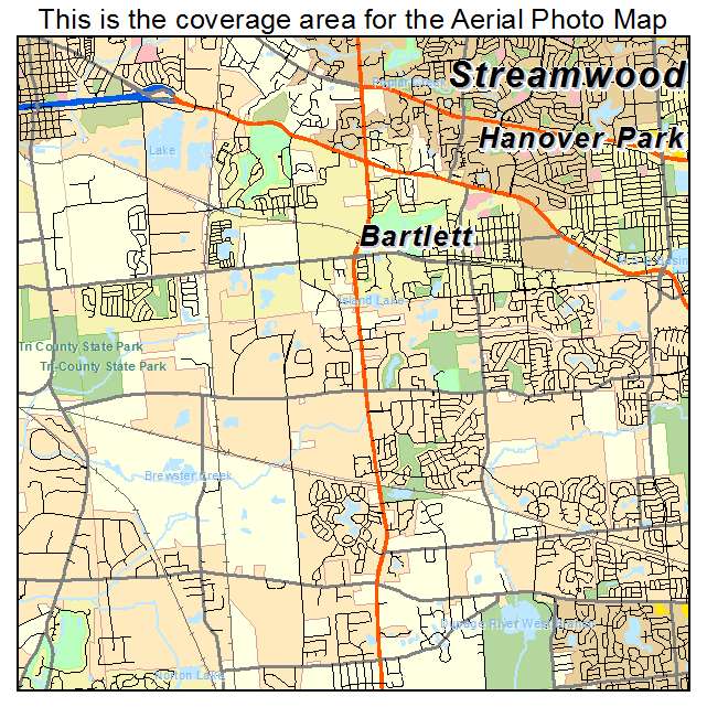 Bartlett, IL location map 