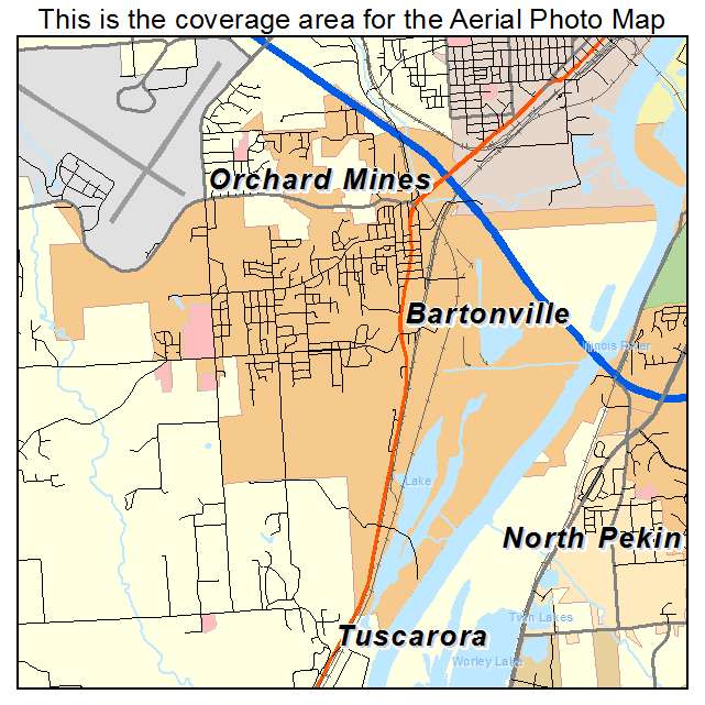 Bartonville, IL location map 