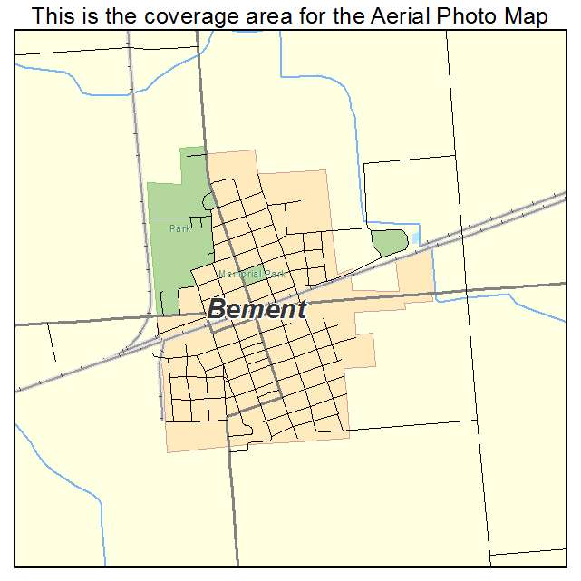 Bement, IL location map 