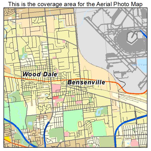 Bensenville, IL location map 