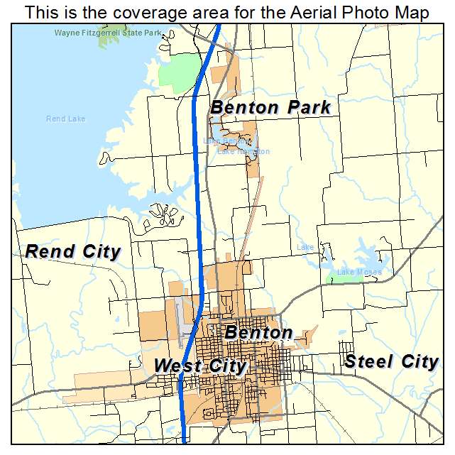 Benton, IL location map 