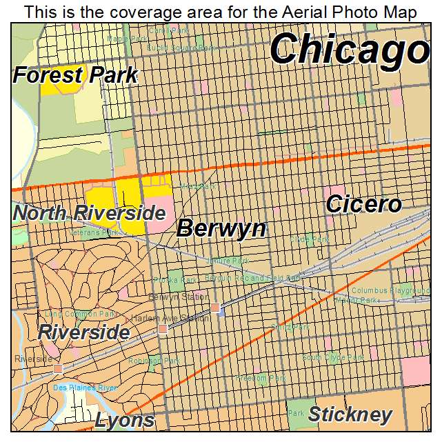 Berwyn, IL location map 
