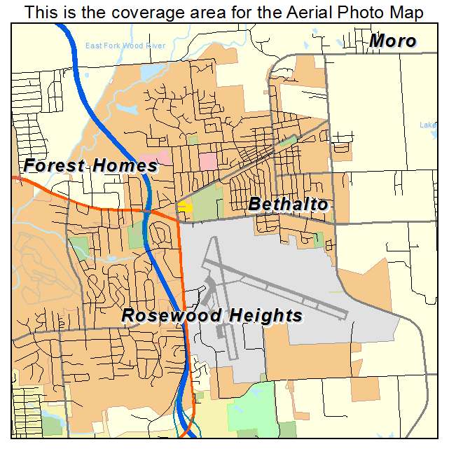 Bethalto, IL location map 