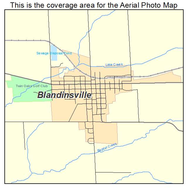 Blandinsville, IL location map 