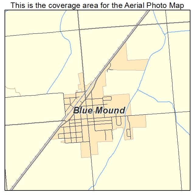 Aerial Photography Map of Blue Mound, IL Illinois