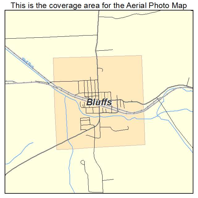 Bluffs, IL location map 