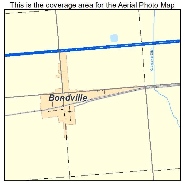 Bondville, IL location map 