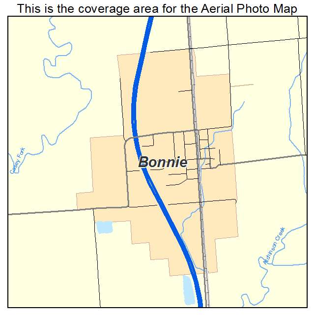 Bonnie, IL location map 