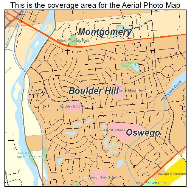 Boulder Hill, IL location map 