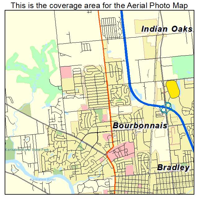 Bourbonnais, IL location map 