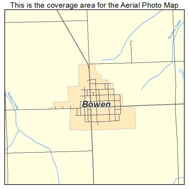 Bowen, IL location map 