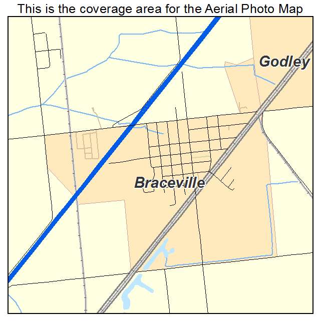 Braceville, IL location map 