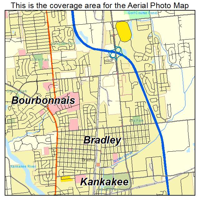 Bradley, IL location map 