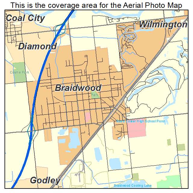 Braidwood, IL location map 