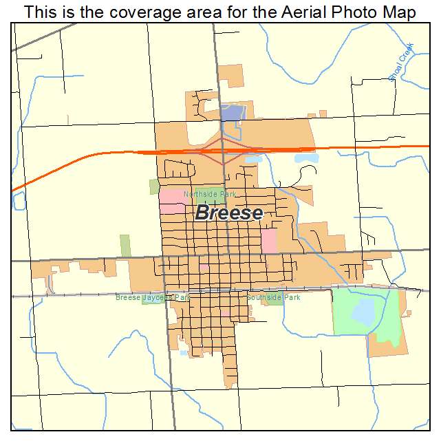 Breese, IL location map 