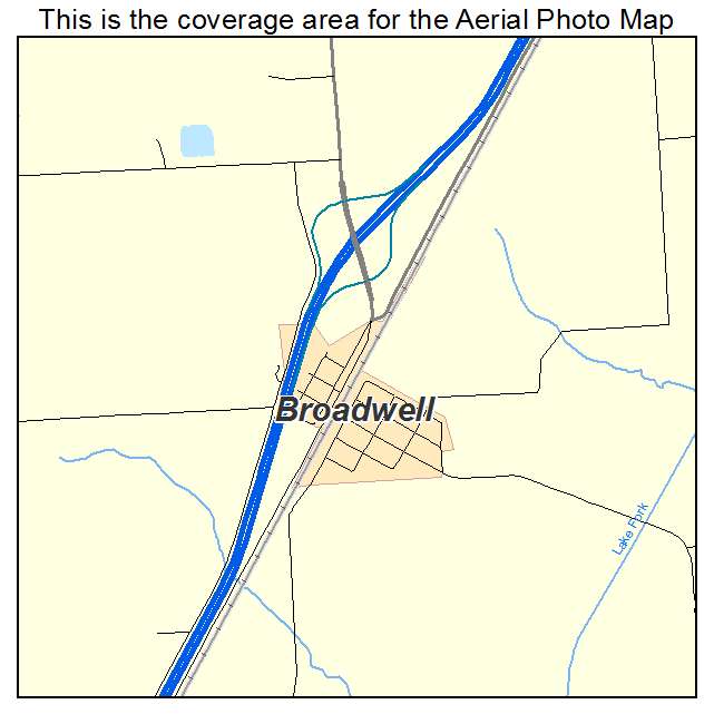 Broadwell, IL location map 