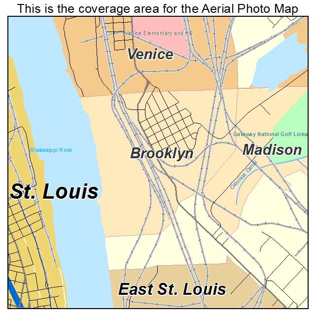 Brooklyn, IL location map 