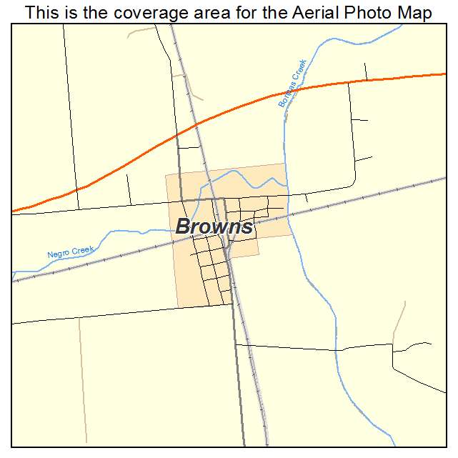 Browns, IL location map 