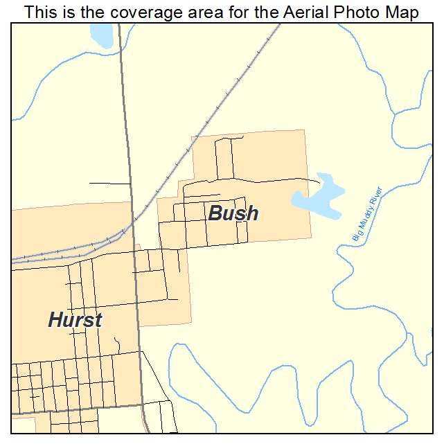 Bush, IL location map 