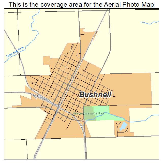 Bushnell, IL location map 